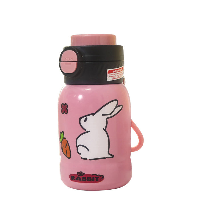 Women's insulated drinking bottle with practical drinking mechanism and playful design Kalsten