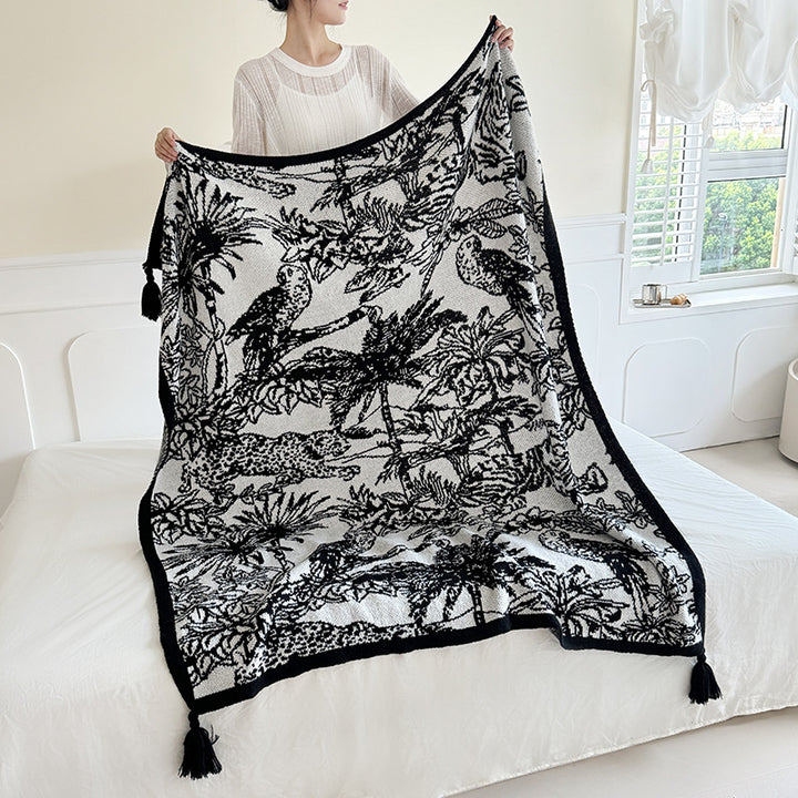 Animal Print Fleece Throw Blanket