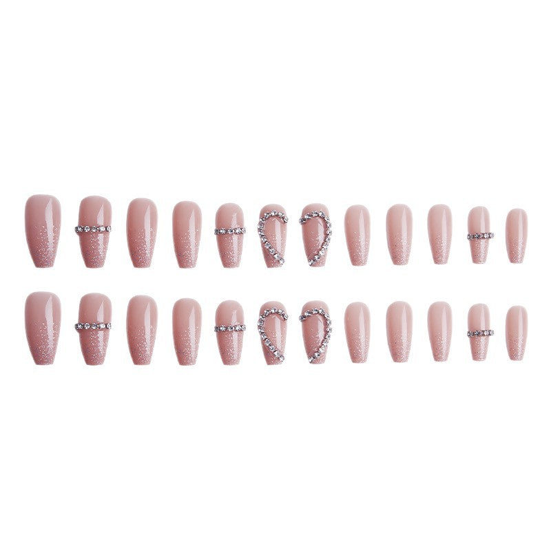 Glamorous Rhinestone-Embellished Press-On Nail Set