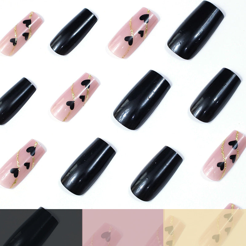 Heart-Decorated Nail Art Kalsten