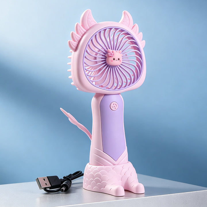 Women's portable hand fan with cute cat design Kalsten
