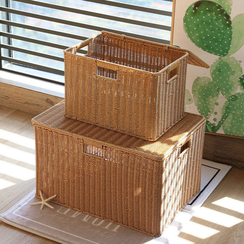 Unisex Multifunctional Storage Box made of natural wicker Kalsten