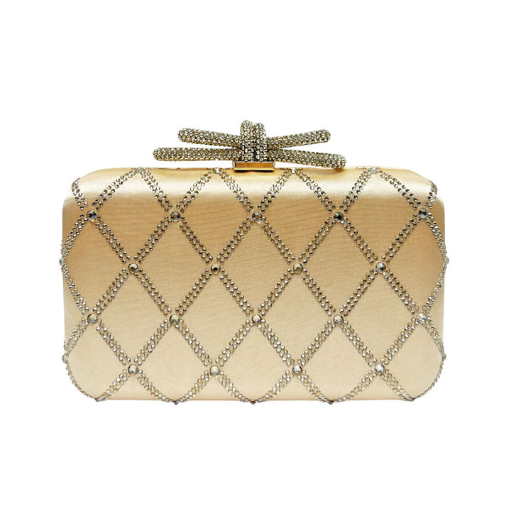 Decorative Rhinestone-Studded Evening Clutch