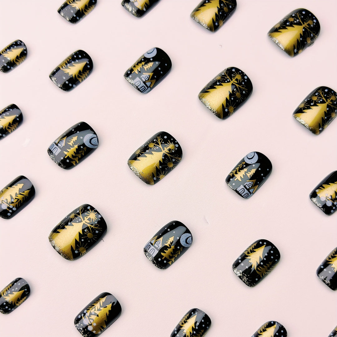 Festive Winter Pattern Nail Art Kalsten