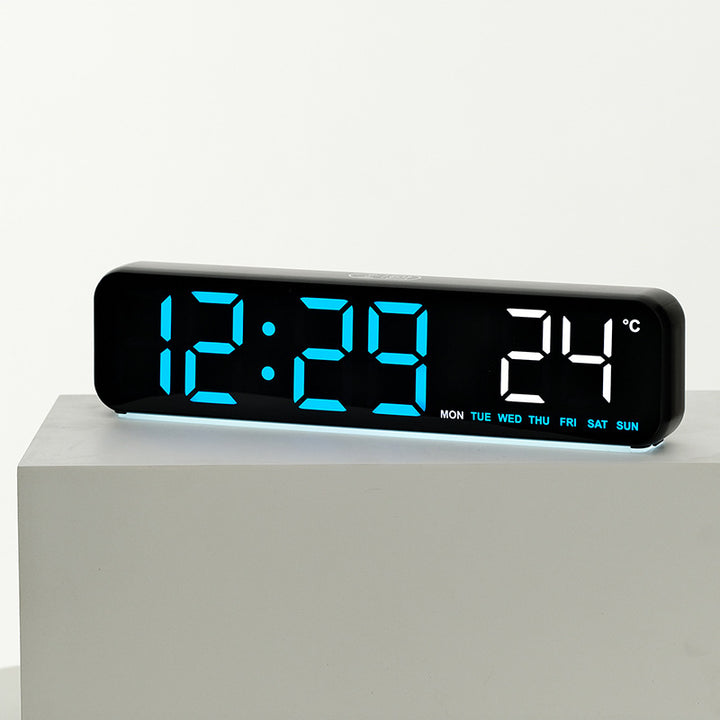 Digital LED alarm clock with temperature and day of the week digits Kalsten