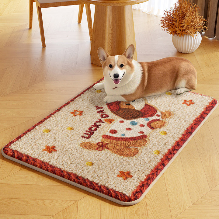 Cute Bear-Shaped Plush Area Rug