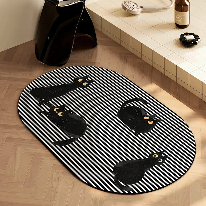 Cat-Themed Decorative Area Mat