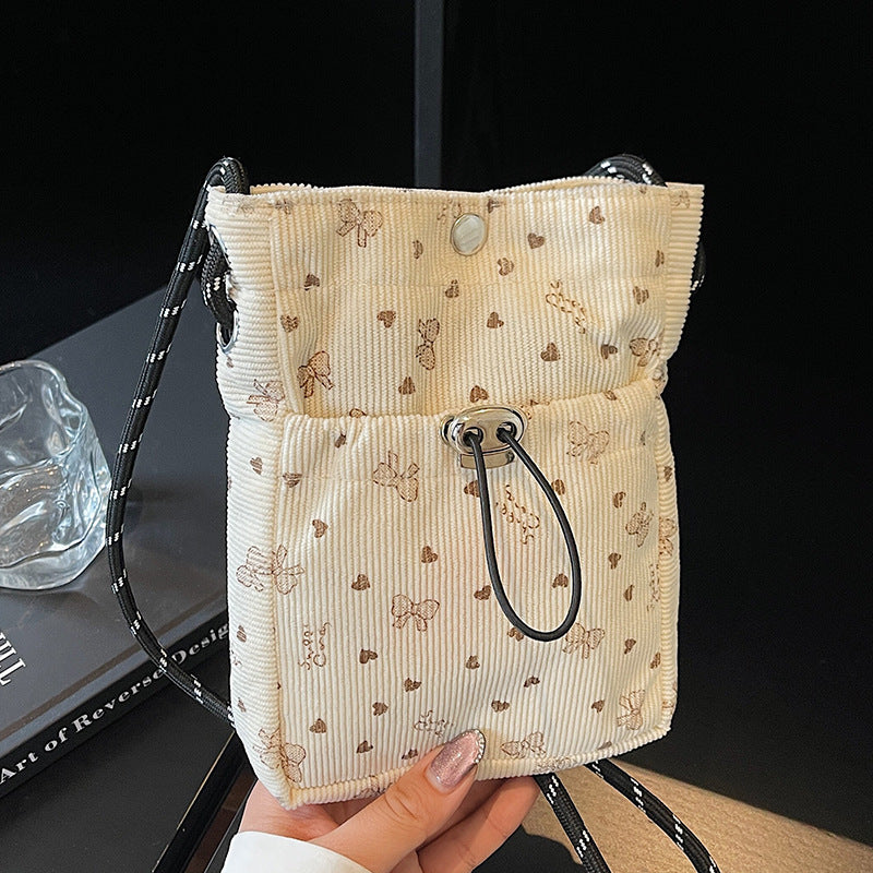 Casual Drawstring Mini Crossbody Bag