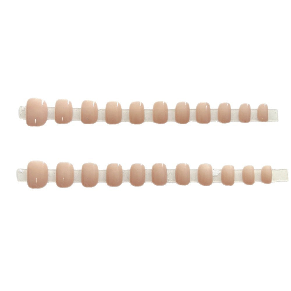 Glossy Natural Effect Press-On Nail Set