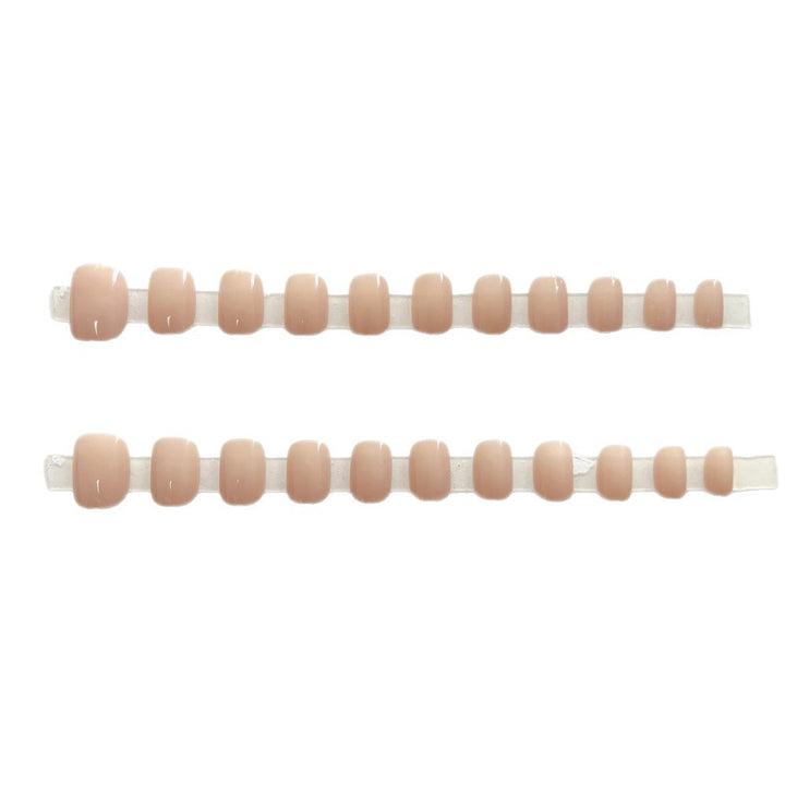 Glossy Natural Effect Press-On Nail Set