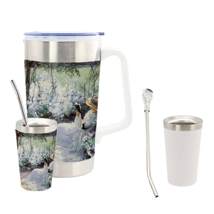Ladies thermos jug with ergonomic handle and double thermal insulation Kalsten