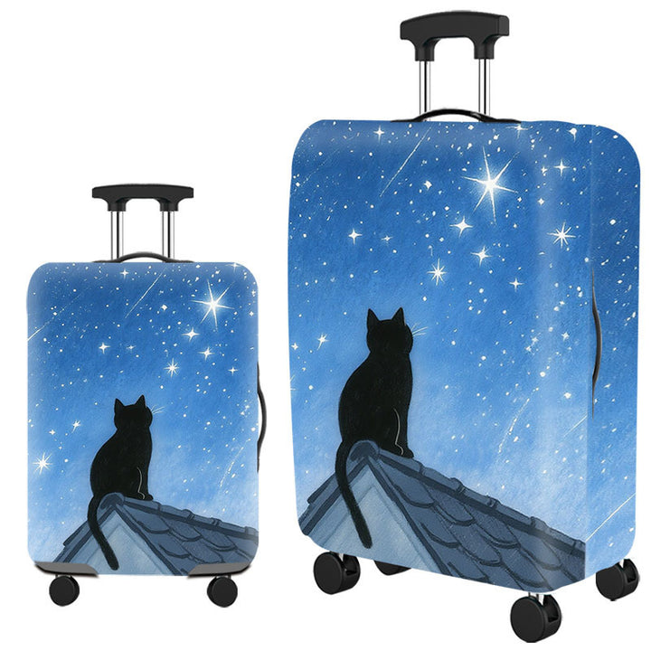 Artistic Cat-Themed Hard Shell Suitcase Kalsten