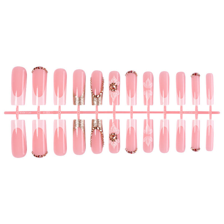 Nail Art Set with elegant glitter and flower pattern Kalsten