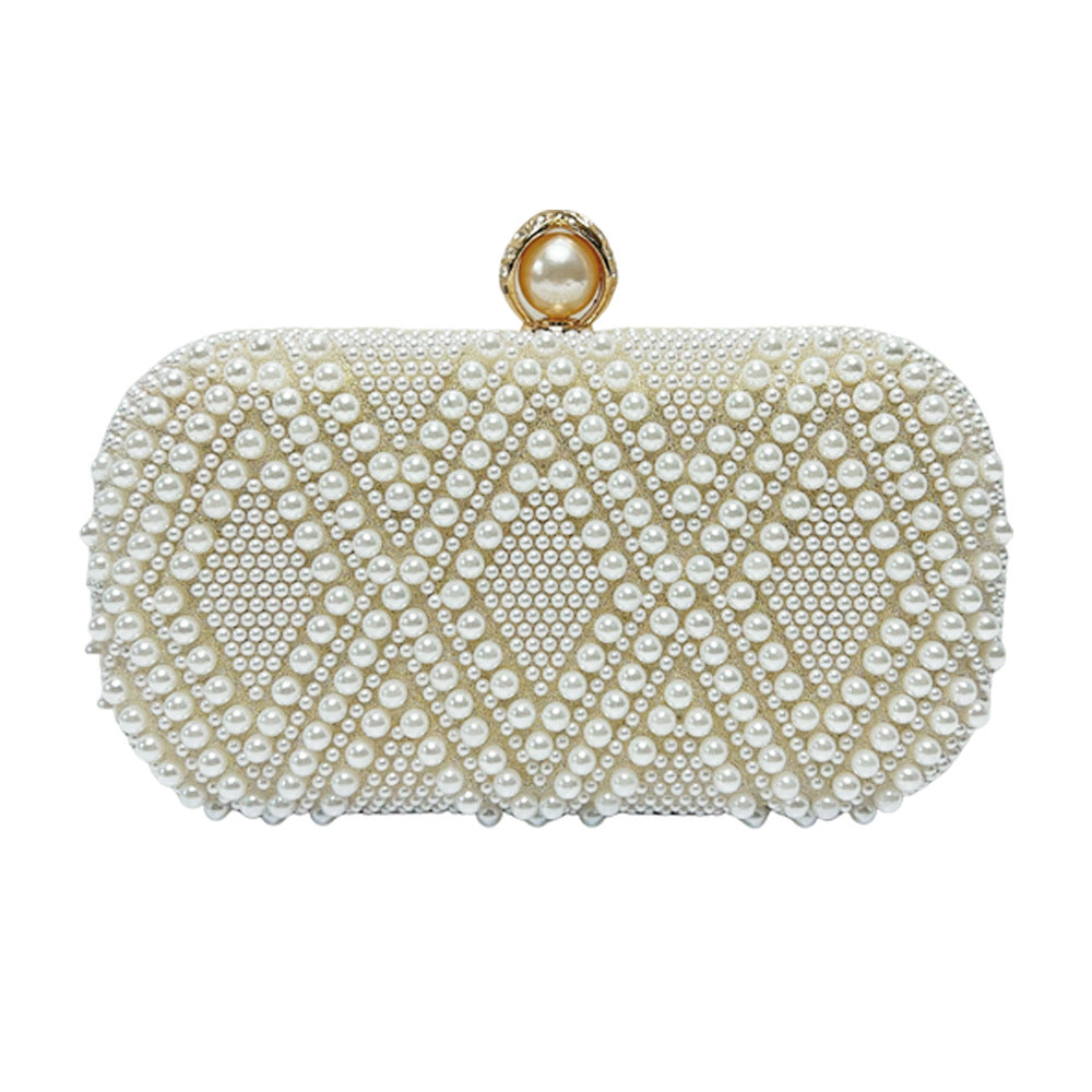 Elegant Pearl-Embellished Evening Bag