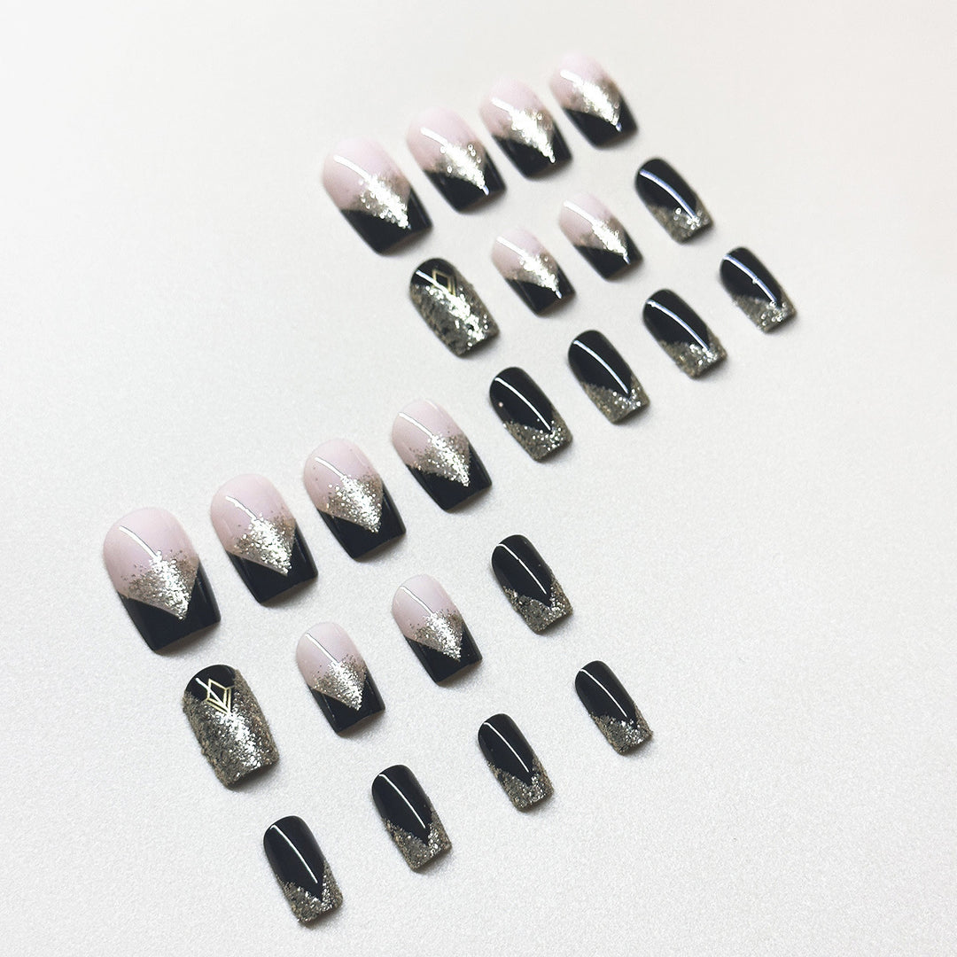 Glittery Acrylic Nail Extensions Kalsten