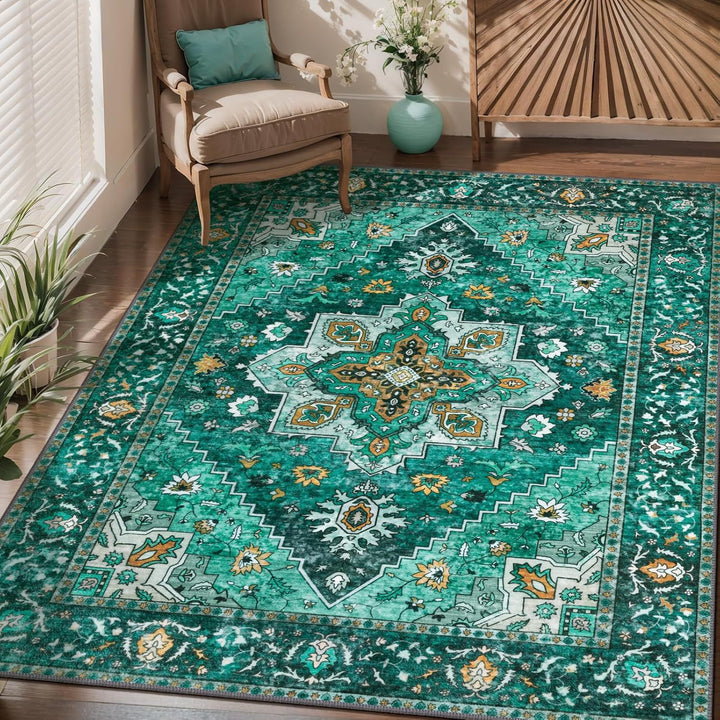 Floral Pattern Area Rug for Living Room
