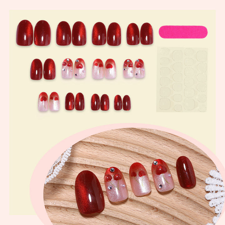Glittery Decorative Press-On Nail Set Kalsten