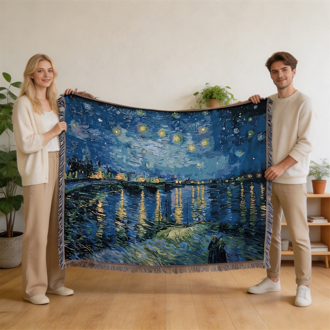 Artistic Vintage-Inspired Tapestry Blanket