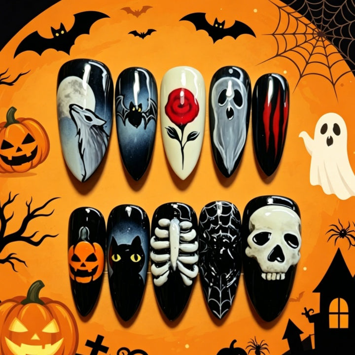 Halloween-Themed Decorative Press-On Nail Set Kalsten