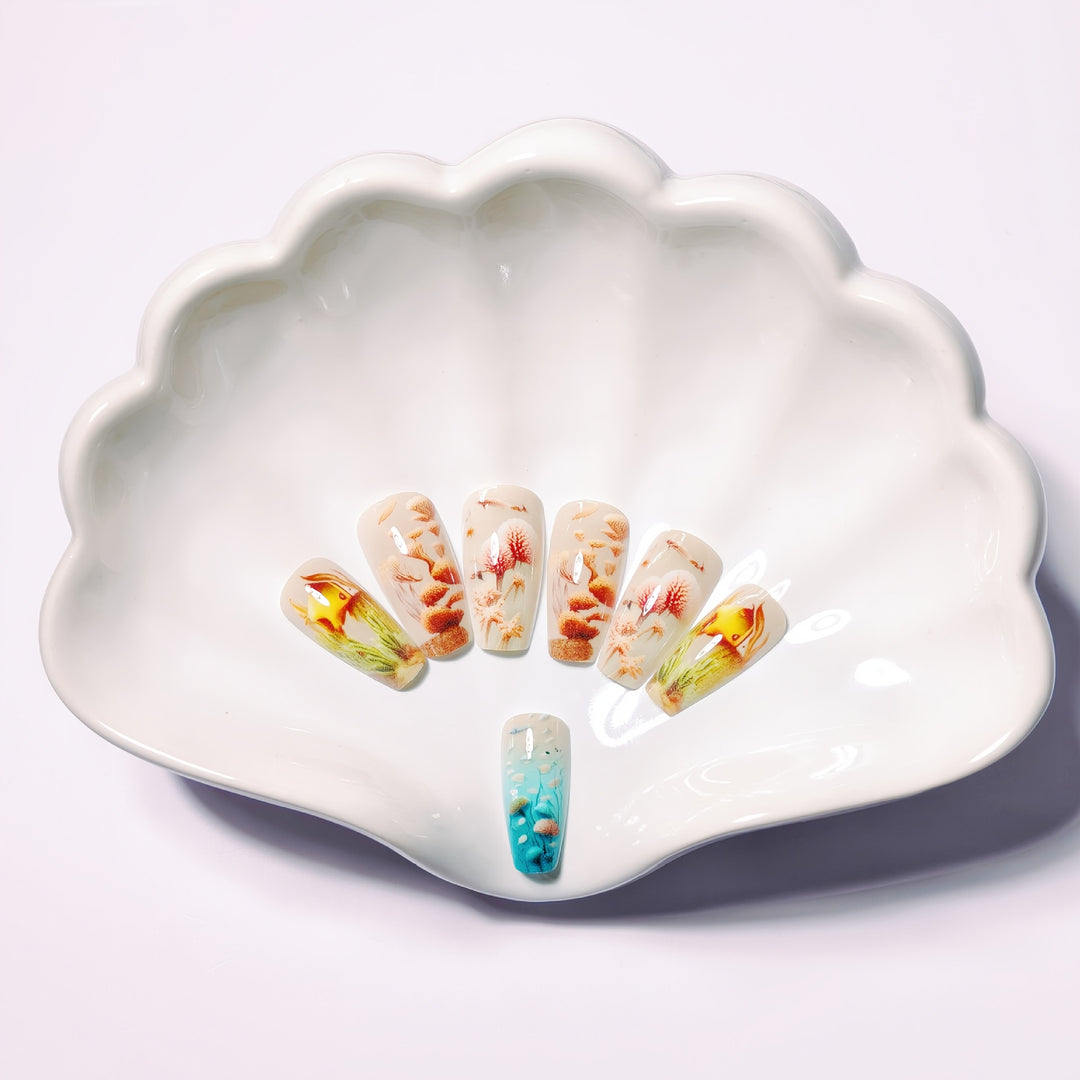 Underwater Scenery 3D Nail Art Kalsten