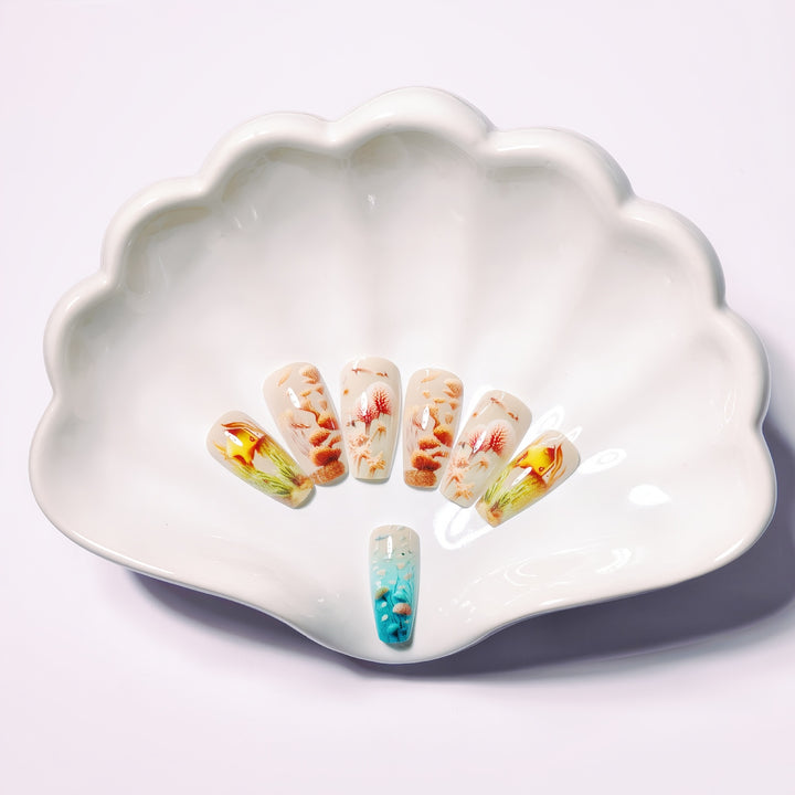 Underwater Scenery 3D Nail Art Kalsten
