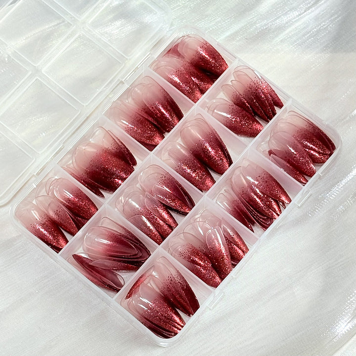 Sparkly Almond-Shaped Press-On Nail Set Kalsten
