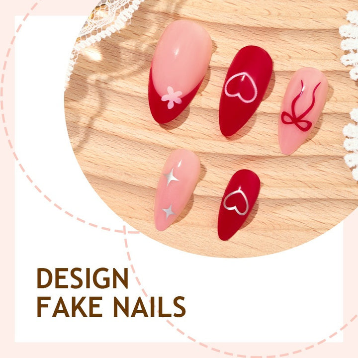 Artificial nail set with playful accents Kalsten