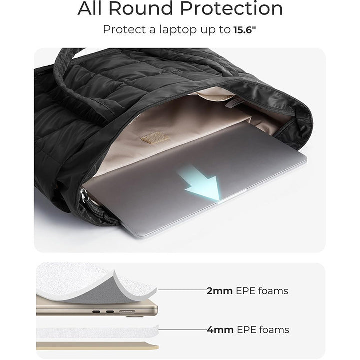 Padded tote bag with comfortable interior organizer Kalsten