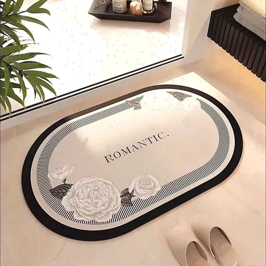 Elegant Floral Bath Mat