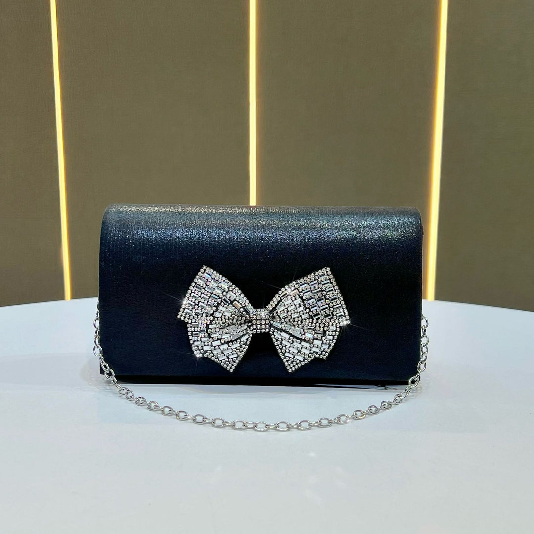 Bow-Decorated Evening Clutch