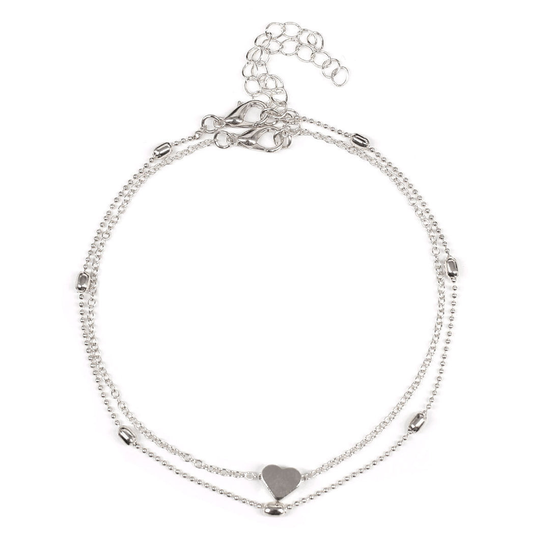 Double Layered Heart Charm Necklace Kalsten