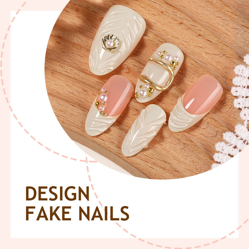 Nail art set with elegant 3D decorations and glamorous accents Kalsten