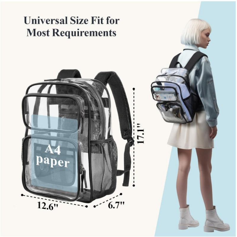 Transparent school backpack Kalsten