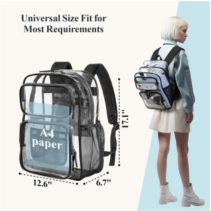 Transparent school backpack Kalsten