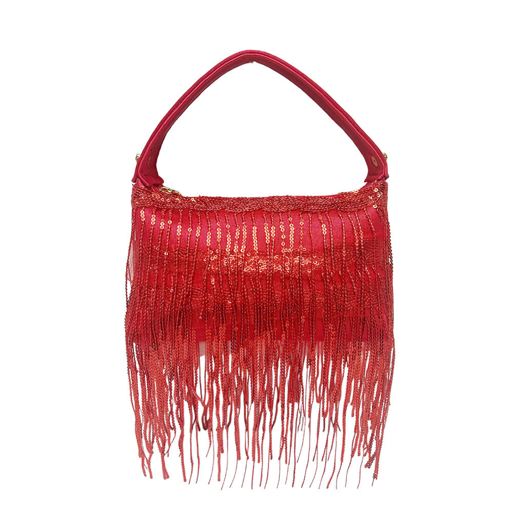 Fringe Detail Evening Handbag