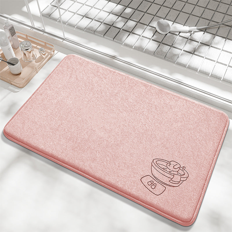 Playful Bunny Design Bath Mat Kalsten