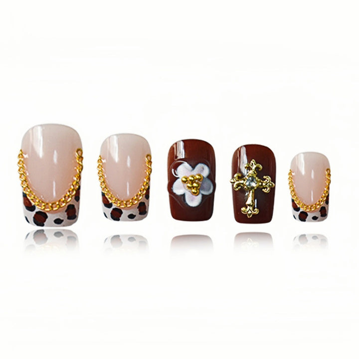 Floral Embellished Nail Art Extensions Kalsten