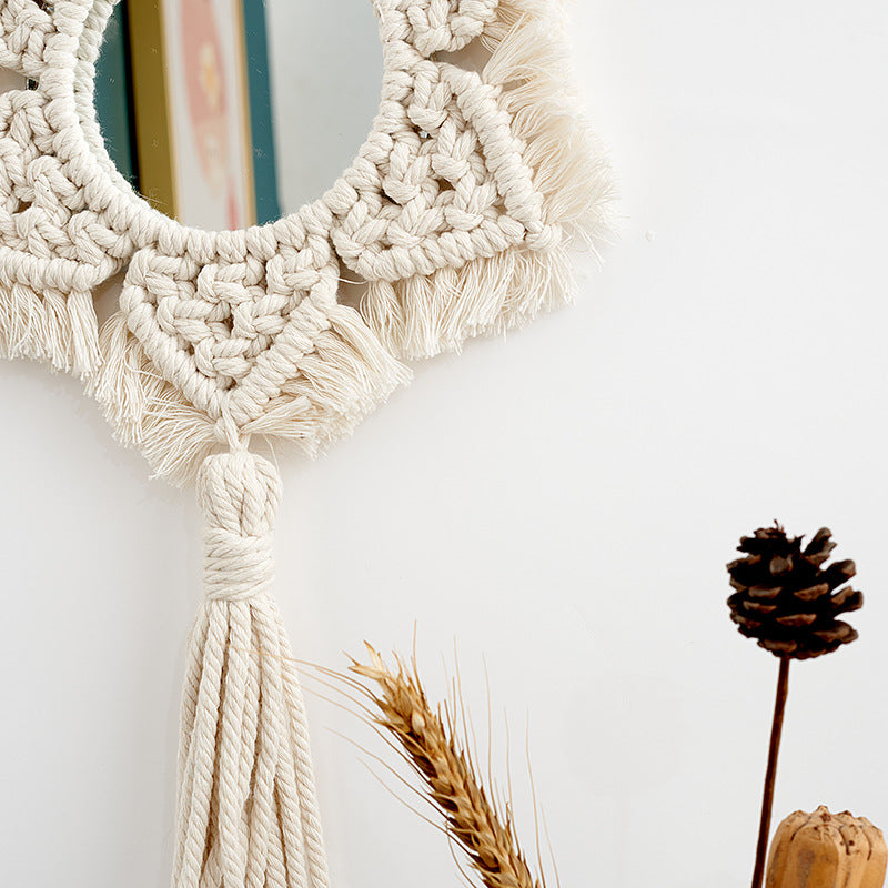 Macrame Star-Shaped Wall Mirror Kalsten
