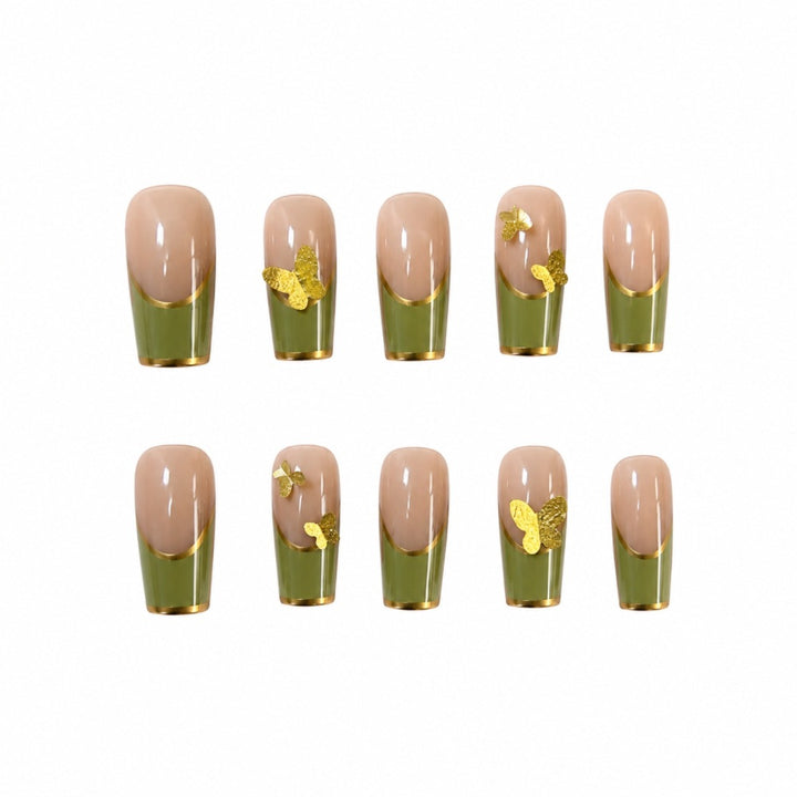Artistic Butterfly-Embellished Press-On Nails Kalsten