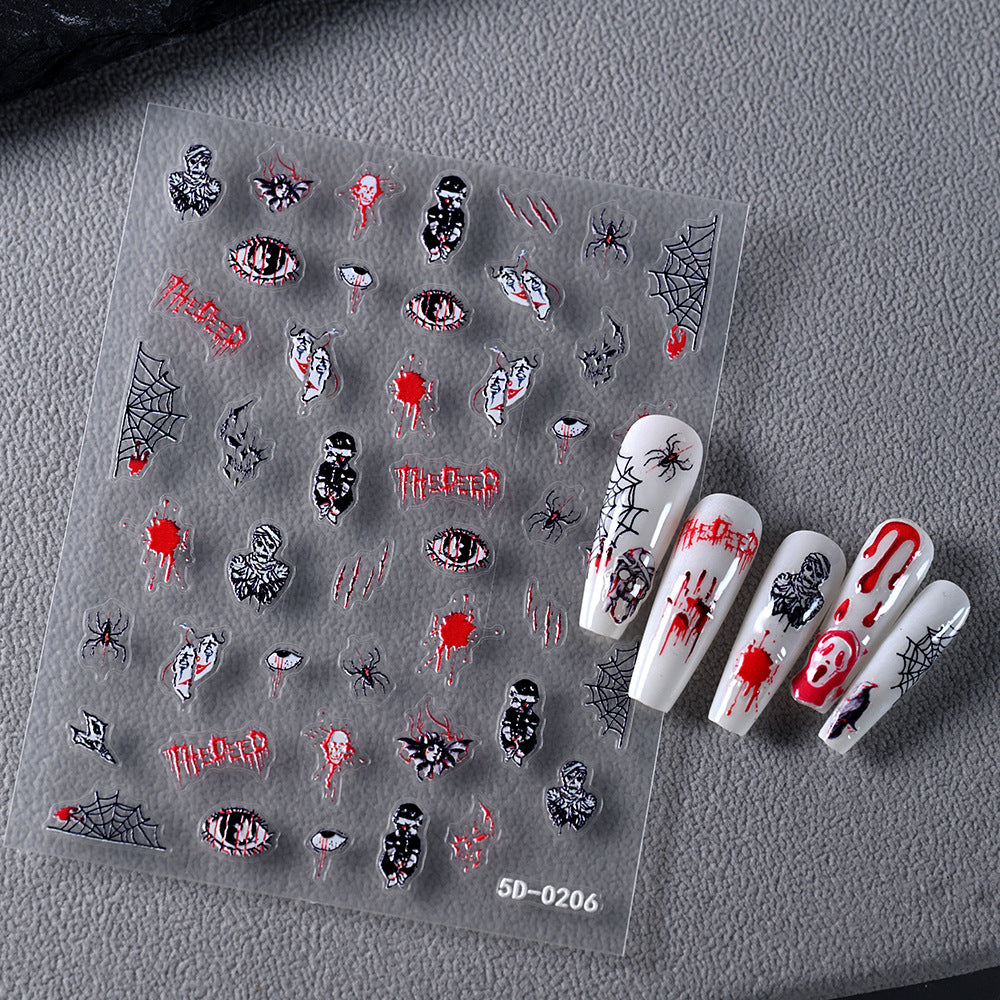 Horror-Inspired Nail Art Stickers