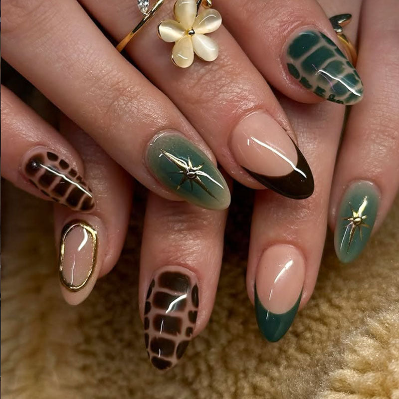 Artistic Stiletto Nail Art Design