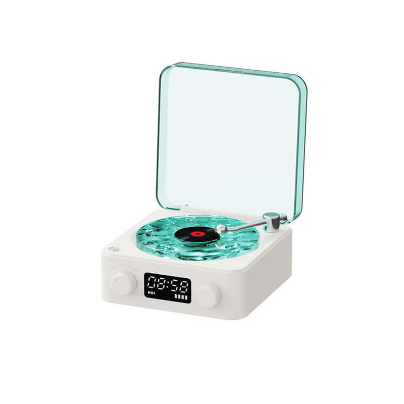 Retro Turntable Speaker Wireless Bluetooth 5.0 Vinyl Record Player Stereo Sound With White Noise RGB Projection Lamp Effect | Kalsten