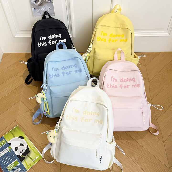 Embroidered Motivational Casual Backpack Kalsten