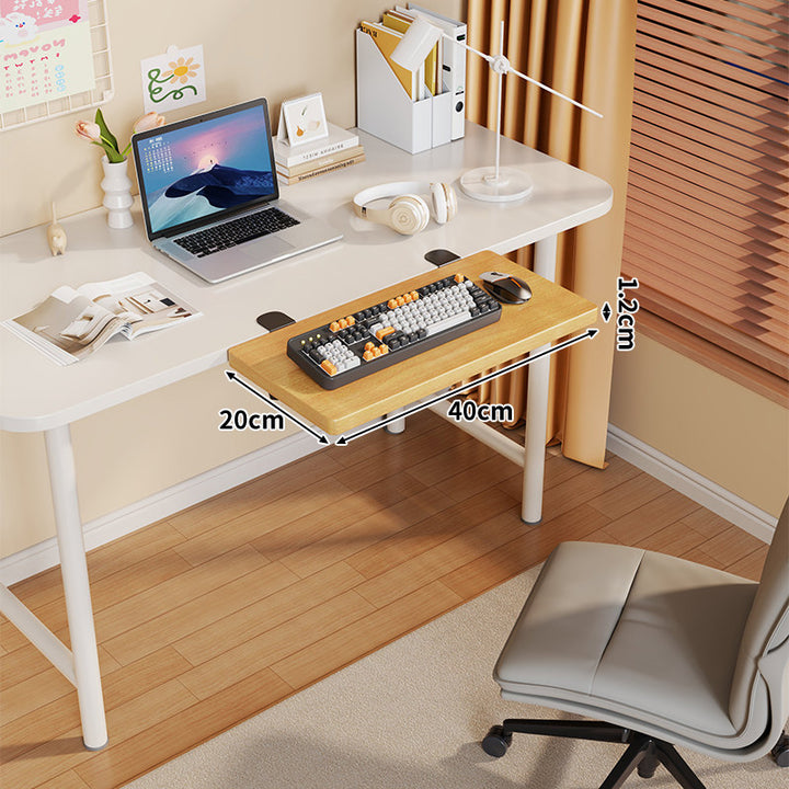 Long Under-Desk Pull-Out Sliding Keyboard and Work Surface Shelf