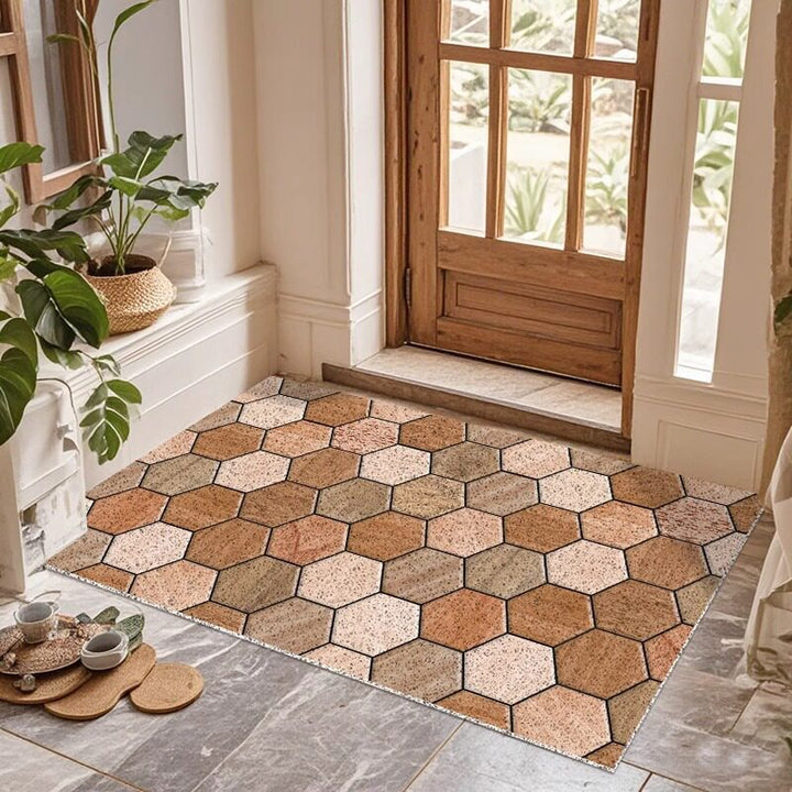 Hexagon Patterned Area Mat