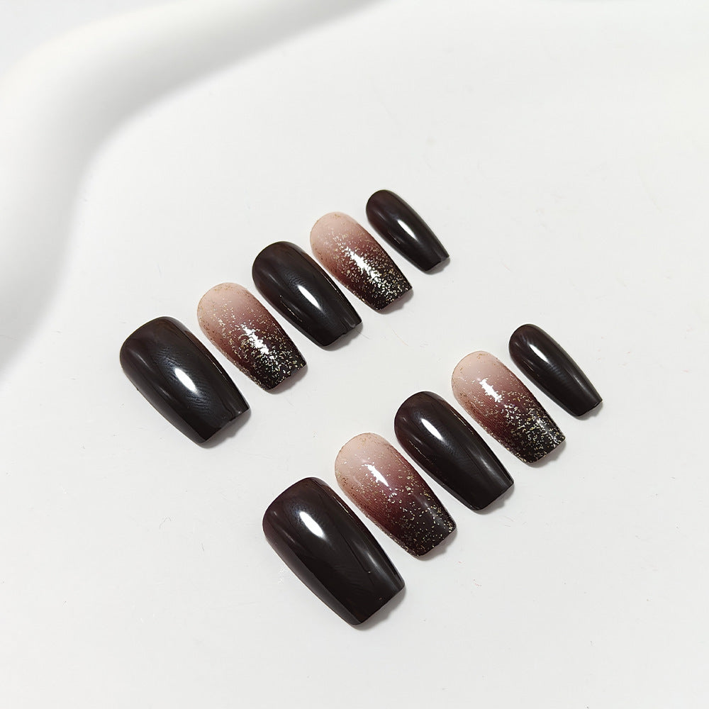 Creative artificial nails with glitter and high-gloss finish Kalsten