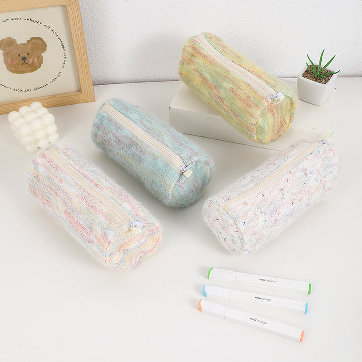 Cozy Multi-Color Zippered Pencil Case