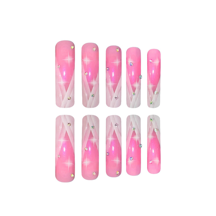 Premium Decorative Long Press-On Nail Extensions Kalsten