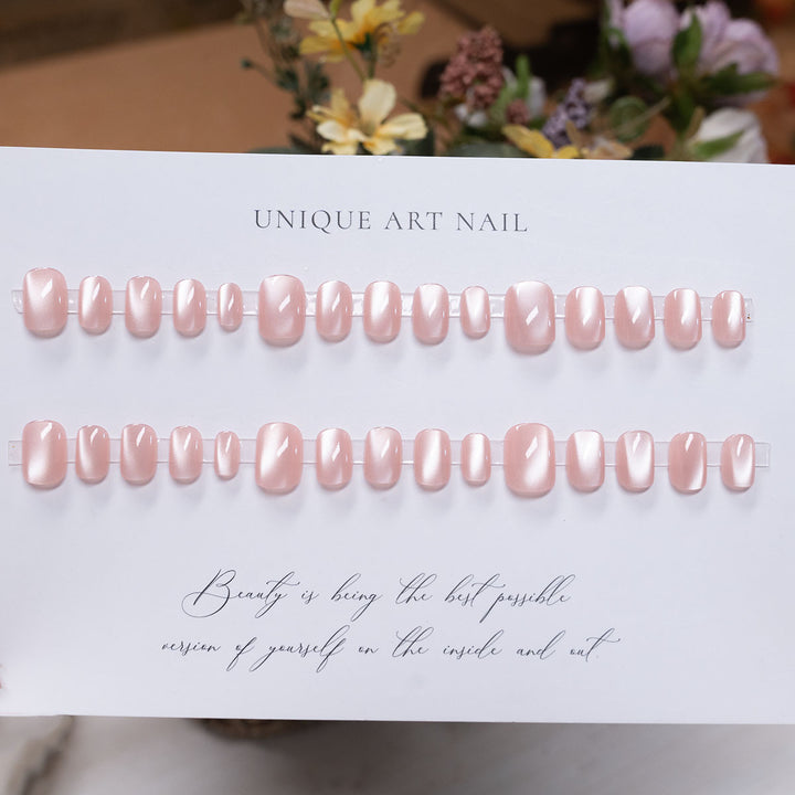 Natural Glossy Press-On Nail Set  1791110422