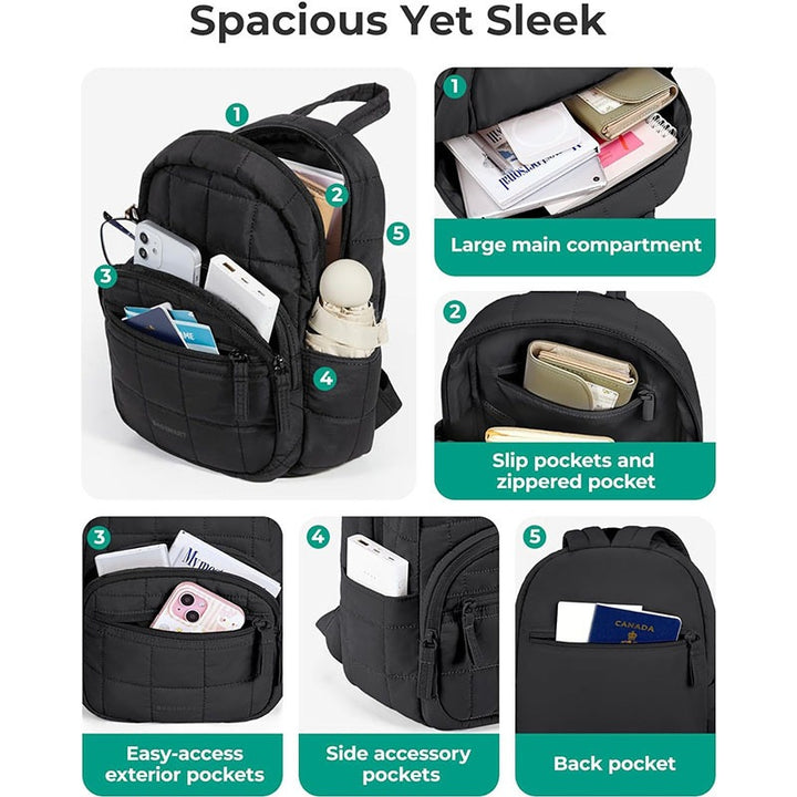 Quilted Compact Backpack Kalsten
